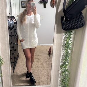 White sweater dress!